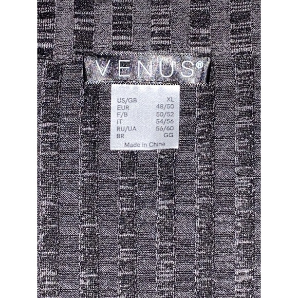 NEW Women's Venus Ribbed Bodysuit Gray Size XL Extra Large NWOT - Picture 3 of 8